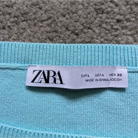 Zara Cap Sleeve Crop Sweater - Picture 2 of 3